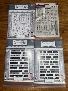 Sentimentally Yours Craft Stamp & Die Set Bundle - Black & White